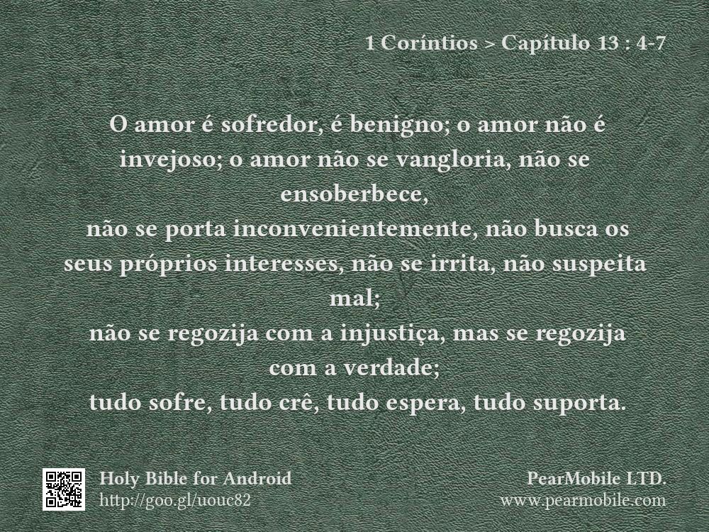 1 Coríntios, Capítulo 13:4-7